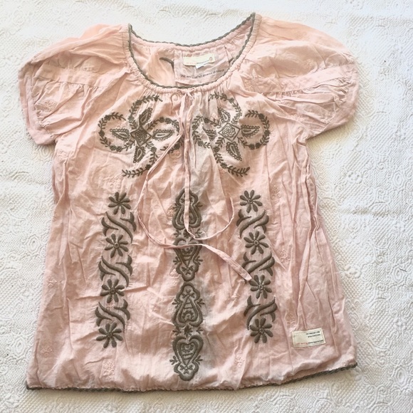 Odd Molly Tops - Odd Molly Blush Embroidered Blouse -M